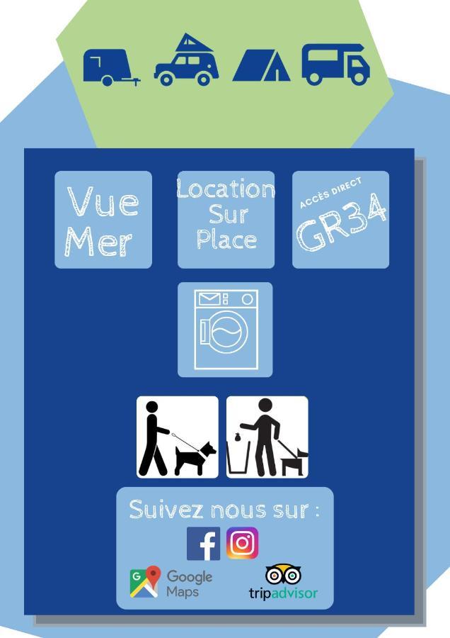 Tente 3 Chambres, Petit Camping Familial Vue Mer Plestin-les-Grèves Εξωτερικό φωτογραφία